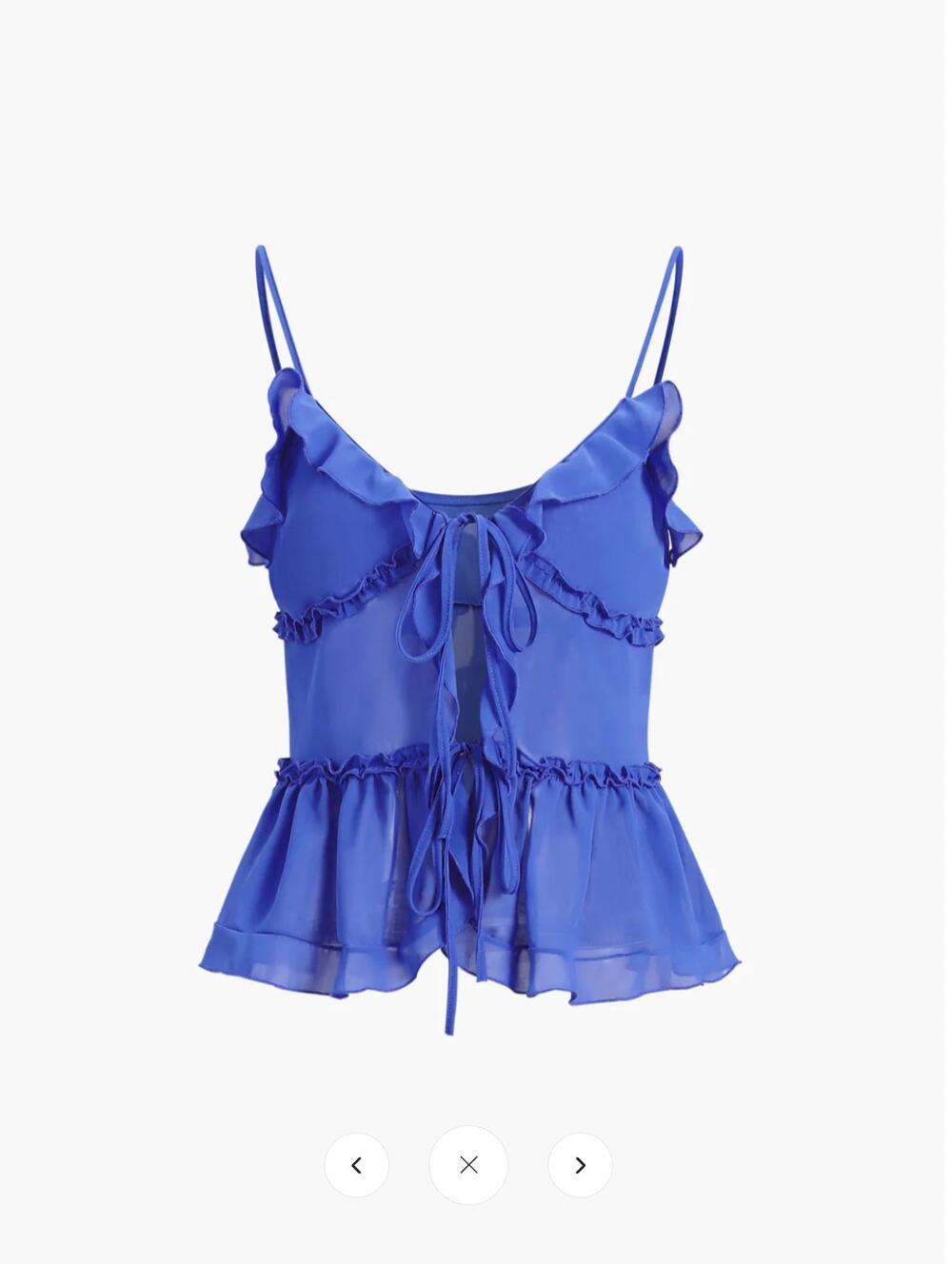 NWT Commense Aegean Sea Tied Fly Away Top SZ S
